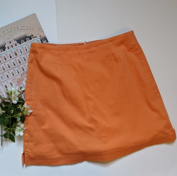 Y2K MetroStyle Bright Orange Fitted Funky Skort 10 - Picture 2 of 9
